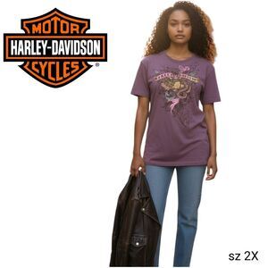 Harley Davidson Daytona Bike Week Purple Soft Short Sleeve Tee Shirt